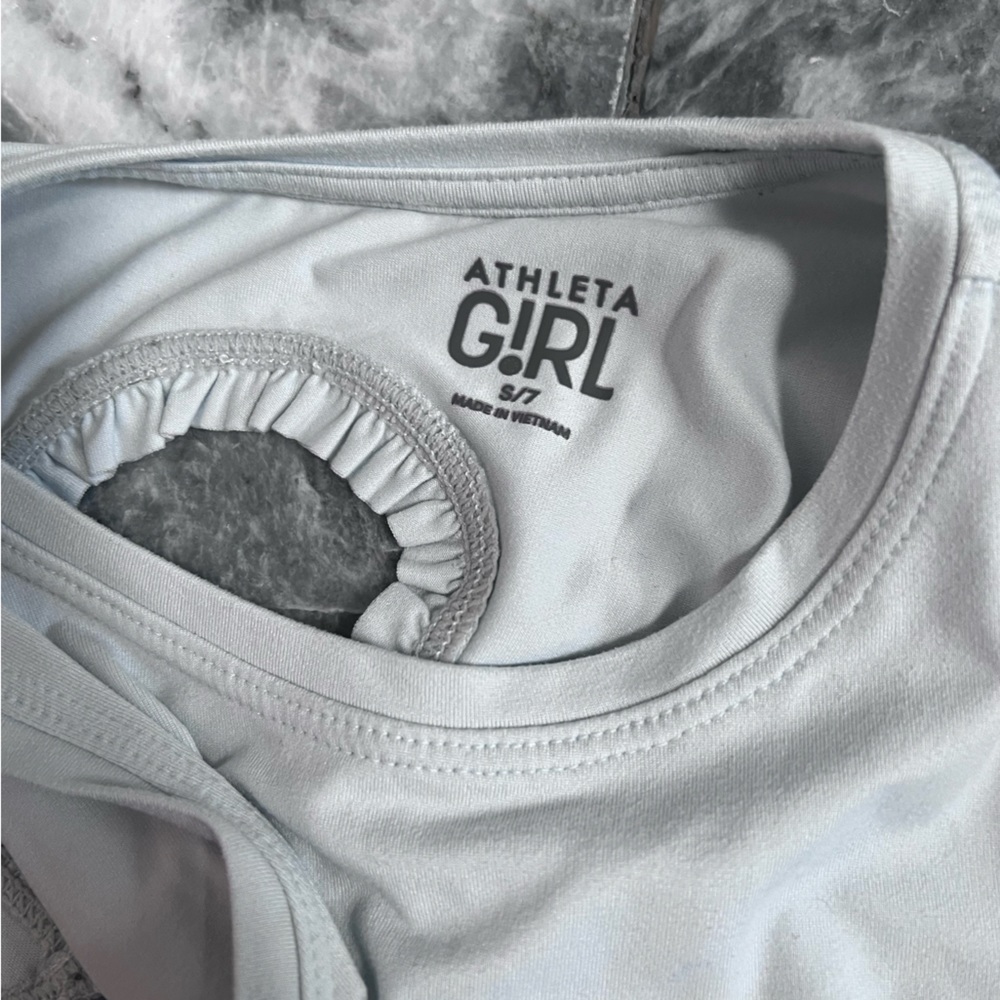 athleta girl - tank top w ruffles on back